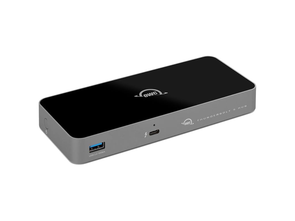 OWC Thunderbolt 5 Hub – 3 Porte Thunderbolt 5, USB-A, 140W Ricarica, Supporto 3 Display 8K, 120Gb/s, Compatibile con Mac/PC, USB4/USB-C