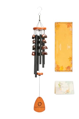 Wind Chimes for Outside with Natural Toca Seed Pods - Soothing Zen & Healing Garden Decor, Memorial Wind Chimes for Patio, Balcony & Indoor Use