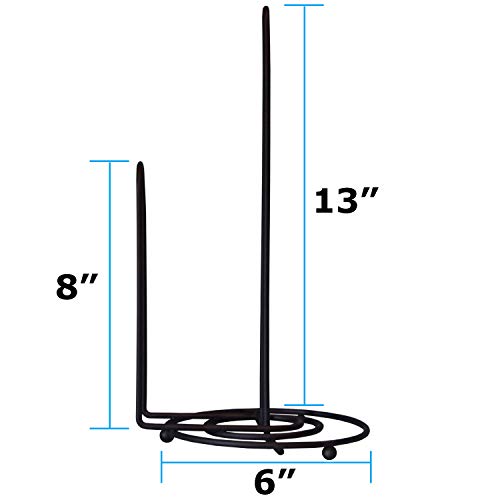 Blue Donuts Paper Towel Holder Countertop - Easy One-Handed Tear Paper Towel Holder, Farmhouse Paper Towel Holder, Black… - Image 3