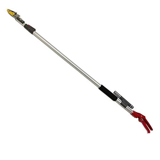 Smarkey Tree Pruner Cut and Hold Pruning Trimmer Telescopic Extendable Pole Saw Fruit Picker Branches Bypass Lopper Harvester Gardening Shear (6-10 Feet Telescoping)
