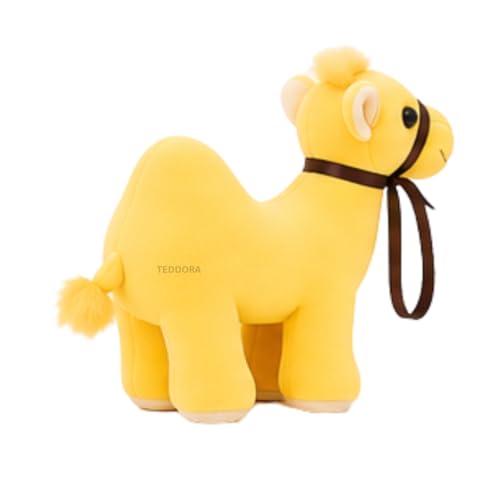 Image of Camel Soft Toy for Girls Boys Kids, Yellow, Animal Stuffed Baby Teddy Gift Birthday, 23 cm