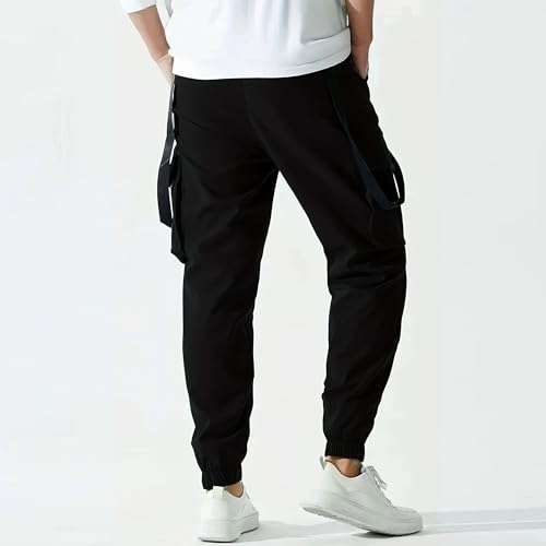 Mens Cargo Joggers Pants Casual Baggy Punk Techwear Trousers Hip Hop Harem Pants Tactical Track Sweatpants Streetwear3