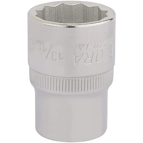 Image of Draper 24434 Elora Bi-Hexagon Socket, 1/2" Square Drive, 13/16" AF, Blue