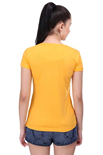 Image of LookMark Women Round Neck T-Shirt (TSW 02 Yellow-S)