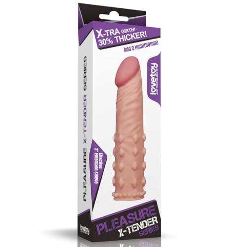 Capa Peniana Extensora 19cm x 4cm penetrável 14cm Aumento de 5cm Texturizada em Silicone