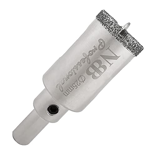 NBB Punte diamantate Frese diamantate con gambo triangolare corona diamantata nichelato perforazione in umido su marmo pietre ceramica granito piastrelle vetro trapano da banco e pistola (25mm)