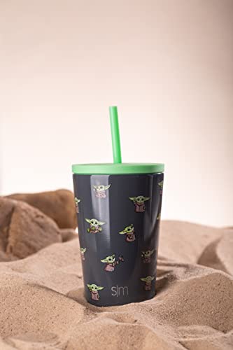 Simple Modern Star Wars Baby Yoda Grogu Toddler Cup With Lid And Silicone Straw | Kids Water Bottle Tumbler Insulated Stainless Steel Thermos | Classic Collection | 12Oz, Star Wars: Grogu Force Strong #TOP1
