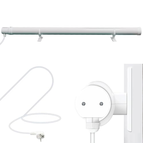 TEOV Gewächshausheizung mit Thermostat, Energiesparender Röhrenförmig Elektrische Heizung mit Halterung für Gewächshaus, Badezimmer, Küche...