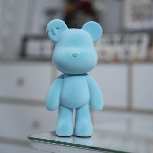 Estatua decorativa de oso azul para hogar miniatura 1