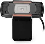 A870 USB Webcam with Built-in Sound Gaming Auto Focus Rotatable 30 Degrees Optical Lens for Online Lesson Desktop Computer Camera USB2 0 Compatible White Color Correction