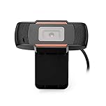 A870 USB Webcam with Built-in Sound Gaming Microphone for Online Lesson Desktop Computer Laptop Auto Focus 30-Degree Rotatable Fine Quality Optical Lens White Balance Color Correction(720P)