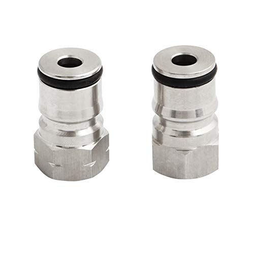 Semfeil Brew 304 Stainless Ball Lock Keg Posts Set Cornelius Type Keg Ball Lock Post & Poppet Female Thread Gas And Liquid 19/32"-18 Thread Corny Keg Adapter Kit thumb #1