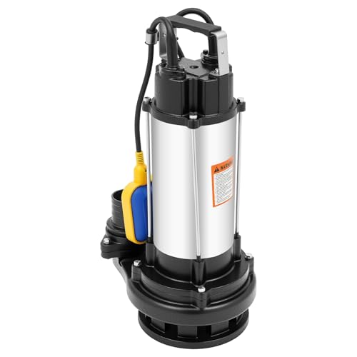 Bomba de agua sucia de 1500 W, 36000 l/h, acoplamiento, bomba de agua, bomba sumergible, flotador y trituradora