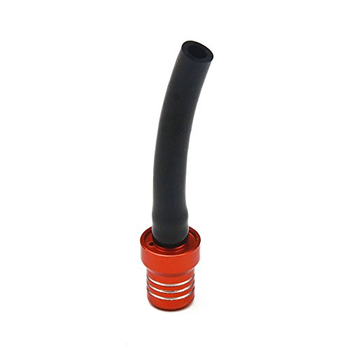 Image of Motorcycle Gas Cap Vent Hose 6PCS Fuel Tank Tube Breather CNC for 65 85 125 150 250 300 350 450 500 530 SX SXF EXC EXC-F EXC-R XCW XCF XC XC-F Dirt Pit Bike ATV Quad Orange