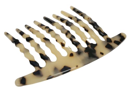 Magic style 【Marble Marble コーム】マーブル かんざし ヘアコーム 飾りコーム べっ甲風 アニマル柄 アセテート ヘアアクセサリー