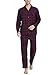 David Archy Men's Combed Cotton Soft Sleepwear Long Sleeve Top and Bottom Pajama Set Short Sleeve Set