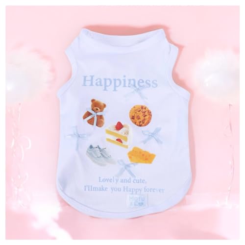 【Mofu&Co.東京本店 】 犬 服 猫 春夏 小型犬 トイプードル パピー 子犬 通気性 涼しい 柔らかい タンクトップ ベスト ドッグウェア 軽量 ワンちゃん用ルームウェア お菓子柄 リボン 女の子 かわいい おしゃれ 誕生日 お散歩 ミニチュアシュ