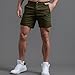 Mens All Cotton Buckle Short Above Knee Simple Slim Fit Shorts Straight Leg Skinny Stretch Short (Army Green,X-Large)