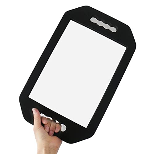 XXLarge Barber Hand Mirror with Double Comfy Handles, Professional Handheld Mirror for Salon and Barbershop (15.74â x 9.8â)
