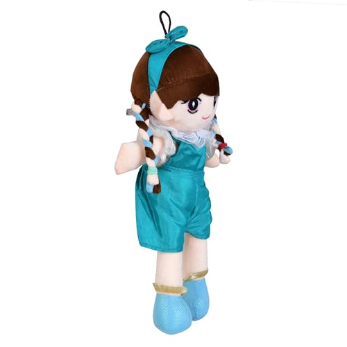 Image of Fun4you Plush Doll 40cm - Soft Stuffed Toy for Girls, Baby & Kids | Cute Blue Cuddly Doll for Birthday Gift, Playtime, Nursery Decor, Return Present & Plushie Toy for Children