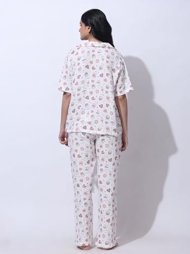 Image of B STORIES Women's Cotton Pyjama Set | Comfort and Relexed Nightsuit for Ladies