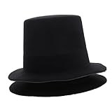 Sombrero de copa: estos mini sombreros de copa están hechos de tela confiable y material eva, hacer decoraciones repetidamente, sombrero de fieltro para muñeca