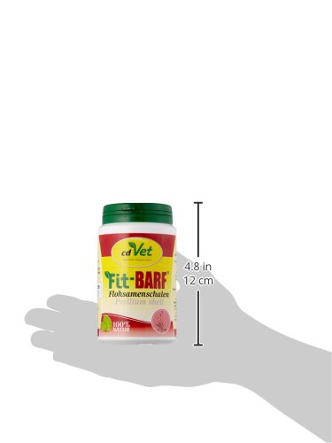 cdVet Naturprodukte Fit-BARF Flohsamenschalen 170 g - Hund&Katze - Ballaststoffe - für leichtfuttrige Hunde - als Sättigungsbeilage - Erhöhung des Kotvolumens - Analdrüse - Rohfütterung - BARFEN -