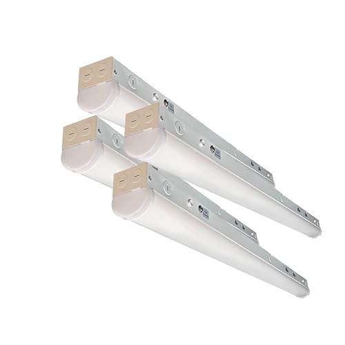 Tira LED lineal 4ft 40W con batería de emergencia 4 unidades miniatura 1