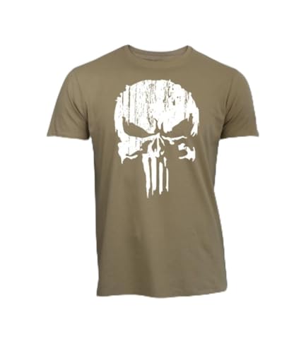 T-Shirt 190g Punisher Blanc vêtement tactique streetwear Coyote Lifestyle