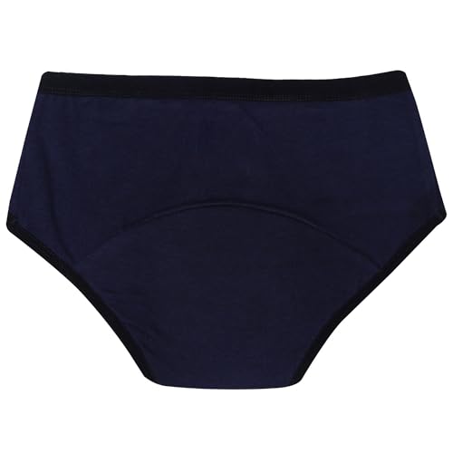 Image of DChica Essentials Women Period Panties, Super Absorbent Menstrual Underwear, Reusable Leakproof Cotton Rash Free Briefs, Anti-Microbial Lining, Light to Medium Flow, Easy to Wash, No Pad Required 1Pc