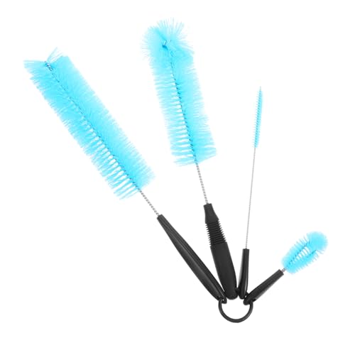 VILLFUL 4pcs Long Handle Brush Waterbottle Cleaning Scrub Brush Water Bottles Water Bottle Brush Bottle Cleaning Brush Mug Cleaning Brush Long Handle Cleaning Brush Cup Brush Nylon Blue