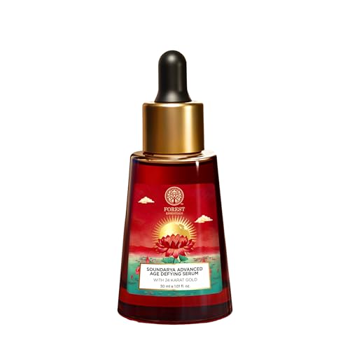 Forest Essentials Soundarya Anti Ageing Serum with 24K Gold | Ayurvedic Face Serum for Clarity, Pigmentation, Firming & Toning the Skin | With Pure Gold & Herbal Extracts