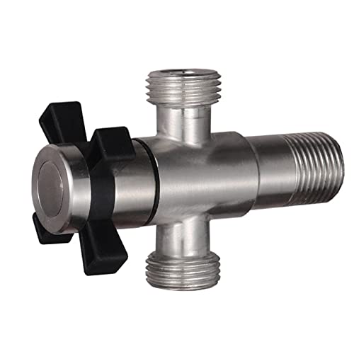 Vanne d'angle en acier inoxydable 304 à 3 voies avec raccord universel 1/2 pour cuisine