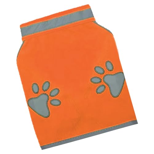 犬用反射ベスト,ナイト反射ペットベスト 小型犬対応,犬用反射 蛍光犬服 大型犬用 夜間反射安全服 ペット用 通気性 犬用足 屋外散歩や狩猟用高視認性の蛍光ウェアで子犬を保護 | 小型犬 中型犬 大型犬 屋外 夜間 活動 用