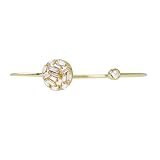 Joy and Rachel Gold Plated 925 Sterling Silver Baguette CZ Round Block Bezel Open Cuff Bracelet