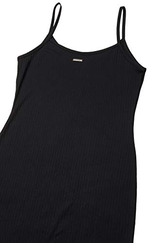 Triton Vestido Casual Curto Canelado Feminino, P, Preto