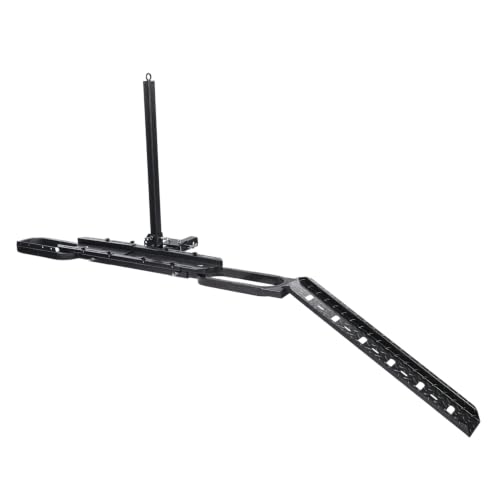 Portamotos universal ajustable con rampa de carga para enganche, acero, 300 kg miniatura 6
