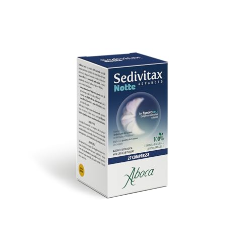 Aboca Sedivitax Notte Advanced 27 comprimidos – Suplemento alimenticio que favorece la inducción del sueño con Withania y Passiflora y mejora la calidad del sueño con lúpulo