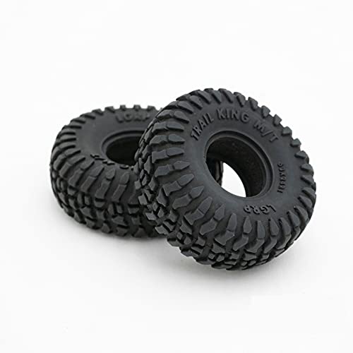 Little Guy Racing Trail King M/T 1.0 Inch Inch Tires Compatible with 1/24 RC Axial SCX24, RGT, Element, Enduro, URUAV (2 Tires per Order), Black, 64x24R1 Little Guy Racing Trail King M/T 1.0 Inch Inch Tires Compatible with 1/24 RC Axial SCX24, RGT, Element, Enduro, URUAV (2 Tires per Order), Black, 64x24R1