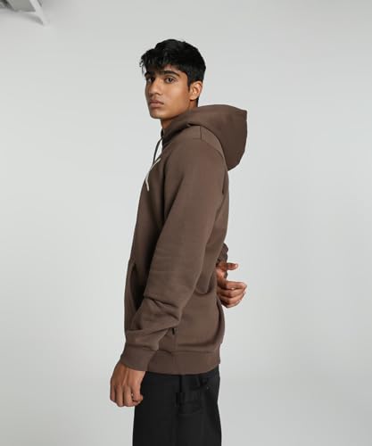 Image of Puma Cotton Men Ess Big Logo Hooded Neck Hoodie Fl (S) Mineral