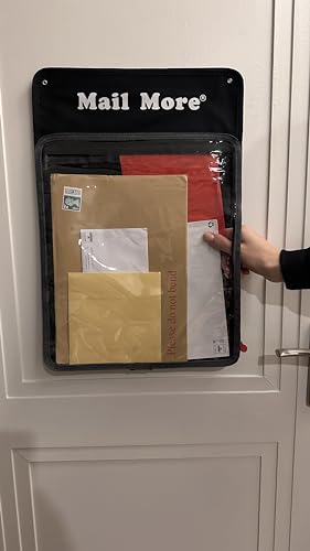 MAIL MORE Letter Box Catcher, Post Catcher for UPVC, Glass, Wood, and Metal Doors, Indoor Letter Box Cages, Mail Parcel Catcher for Front Door, Gift Full/Half Transparent (FULL TRANSPARENT)