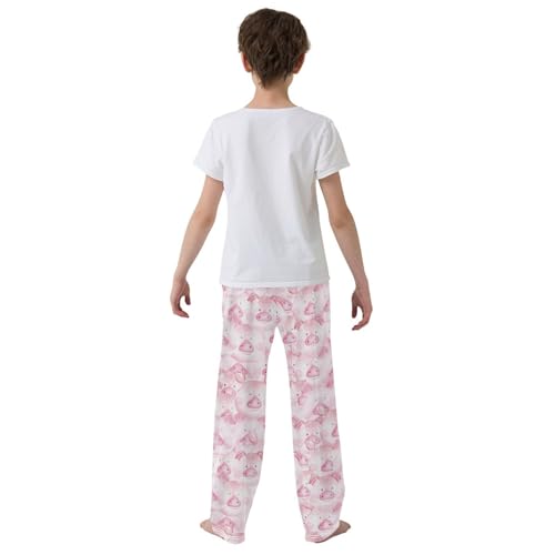 Pig Print Boys Long Pants Soft Trousers Elastic Waist Kids Lounge Bottoms with Pockets S-XL3
