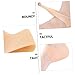 HAKIDZEL 3pairs High Heel Comfort Pads Gel Heel Cushion Pain Relief Socks Crack Pad for Foot Balm