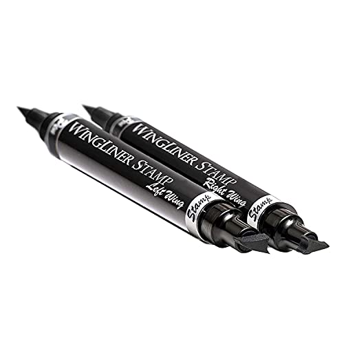 Wing liner Eyeliner Stamp Waterproof Makeup, Smudgeproof, 2 Pk Long Lasting Liquid Eyeliner Pen, Vamp Style Wing Left and Right Side, 8mm Mini