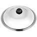 BESTonZON Couvercle de Casserole pour couvercles de casseroles en Wok de 34 cm en Acier Inoxydable