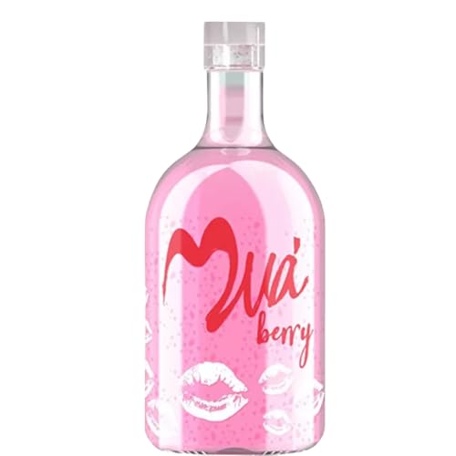 VODKA MUÁ ORIGINAL BOTELLA LUMINOSA - Vodka Artesanal De Frutos Rojos 700ml - Sin Azúcar con Edulcorantes Naturales y Bajo en Calorías- Sin Gluten