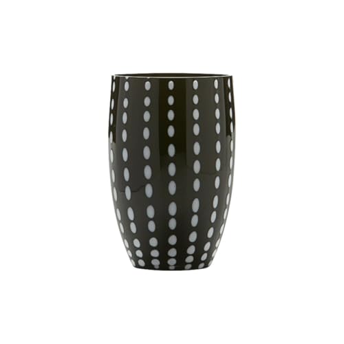 Zafferano Perle Glasbecher - Handgemachtes transparentes Buntglas, cl 32 h 109mm d 71mm - Set 6 Stück - Schwarz – Ansicht 1