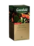 GREENFIELD EXOTIC OPUNTIA | NEU | AROMATISIERTER SCHWARZER TEE | Schwarztee, Hibiskus, Birne, Basilikum | Flavoured Black Tea | 25 beutel