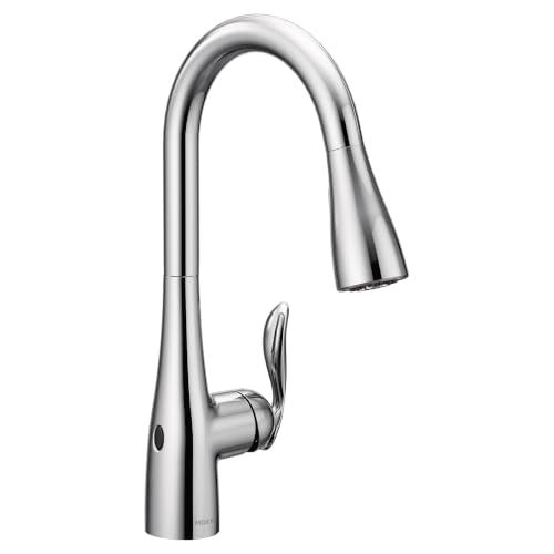 Image of Moen Arbor Chrome Motionsense Wave Touchless One-Handle Pulldown Kitchen Faucet Featuring Power Clean, 7594EWC