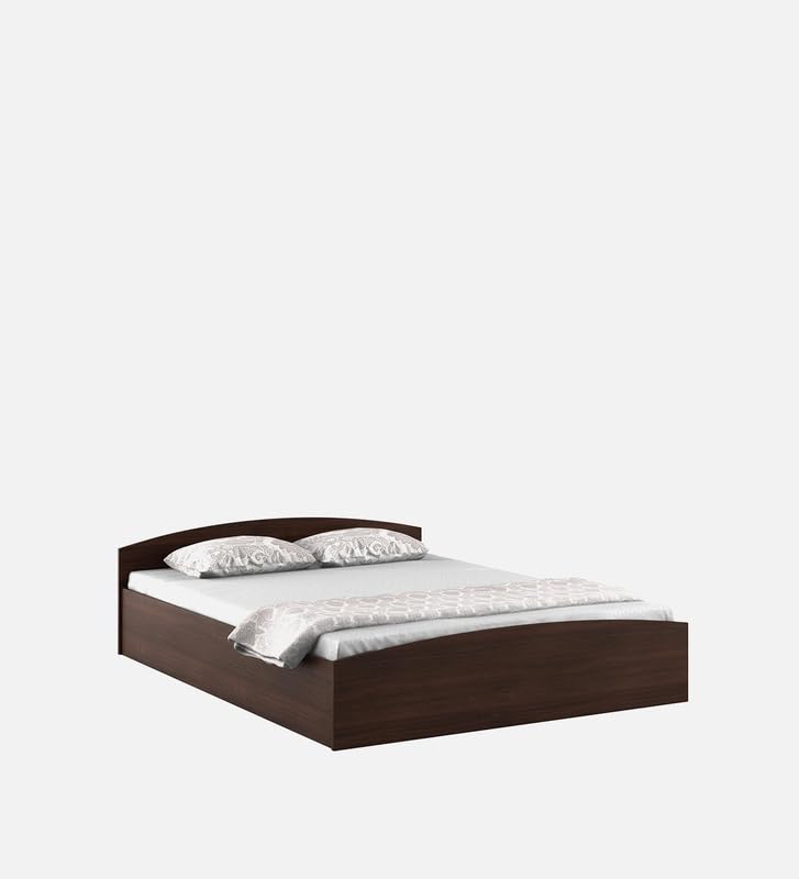 Image of Mintwud Pepperfry Engineered Wood Kin Queen Size Bed Without Storage | Wooden Double Bed Cot Palang Furniture for Living Room Bedroom Home and Hotels (Wenge Walnut Finish)